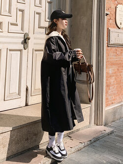 เสื้อโค้ท เสื้อโค้ทกันหนาว เสื้อโค้ทใส่เที่ยวต่างประเทศ ยี่ห้อ: Qianziqian