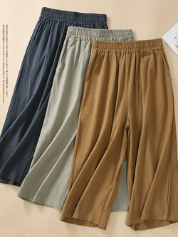 กางเกงผ้าลินิน กางเกงผ้าลินินหญิง กางเกงผ้าลินิน เอว ยางยืด