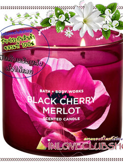 Bath & Body Works Slatkin & Co / Candle 14.5 oz. (Black Cherry Merlot) *หอมกลิ่นองุ่น เชอรี่ ผสมดอกไม้ละมุน