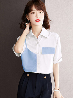 เสื้อลูกไม้ แขนสั้น