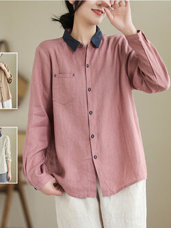 เสื้อลินิน เสื้อผ้าฝ้ายลินิน เสื้อเชิ้ตผ้าลินิน