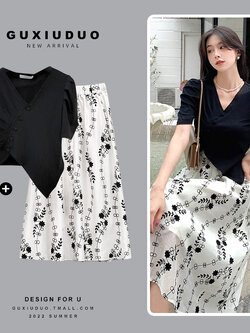 เดรสแขนสั้นมีไซส์L-4XLอก38-47นิ้ว