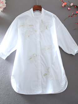 เสื้อผ้าฝ้าย เสื้อผ้าลินิน เสื้อฟรีไซส์ ปักลายสวยๆด้วยด้าย สไตล์VINTAGE มีขนาดไซส์เดียว สำหรับอก 35-40 นิ้ว