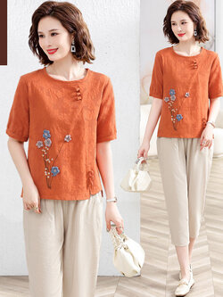 เสื้อผ้าคุณแม่วัย 60 เสื้อคนแก่ผู้หญิงวัย60