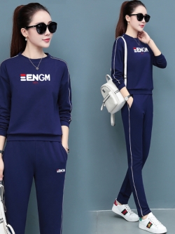 ชุดวอร์ม สูทเกาหลี Jumpsuit ชุดจั้มสูท ชุดเซท 2 ชิ้น ชุดกีฬาผู้หญิง ชุดออกกำลังกาย เสื้อกันหนาว ชุดวอร์มคู่