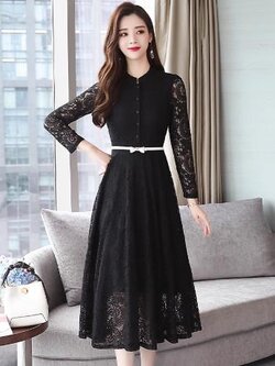 เดรสสีดำสุภาพ เรียบหรู ดูดี เหมาะกับทุกโอกาส | เดรสผู้หญิงแฟชั่นสุภาพ