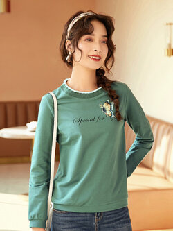 Alustine-เสื้อยืดผ้าฝ้าย