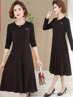 เดรสวัยผู้ใหญ่40-60ปี เดรสคุณแม่ ชุดเดรสทำงานวัยผู้ใหญ่ แบรนด์ MAMA DRESS