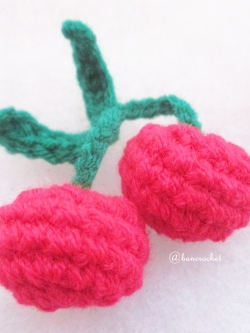 เชอรี่ถักโครเชต์ cherry fruit crochet