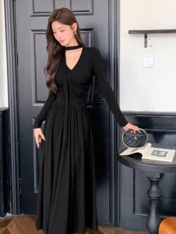 เดรสสีดำสุภาพ เรียบหรู ดูดี เหมาะกับทุกโอกาส | เดรสผู้หญิงแฟชั่นสุภาพ