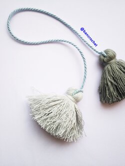Bancrochet พู่ห้อยกระเป๋า/ที่ห้อยกระเป๋าแฮนด์เมด Tassels keychain hanging for bags หลากสี 4 นิ้ว