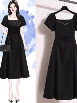 เดรสสีดำสุภาพ เรียบหรู ดูดี เหมาะกับทุกโอกาส | เดรสผู้หญิงแฟชั่นสุภาพ