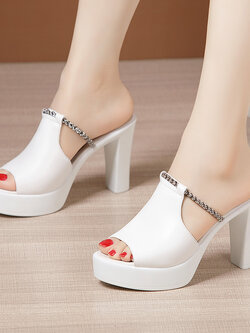 รองเท้าส้นสูงผู้หญิง รองเท้าส้นสูงรัดส้นผู้หญิง ส้นสูงนำเข้า ส้นสูงสวยหรู By Fashion Shoes Cabinat