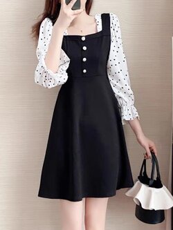 เดรสสีดำสุภาพ เรียบหรู ดูดี เหมาะกับทุกโอกาส | เดรสผู้หญิงแฟชั่นสุภาพ