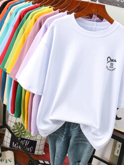 เสื้อยืดคอตตอน สกรีนลายน่ารัก มีหลากหลายสี ส่งฟรีทั่วไทย BY JIMIAO