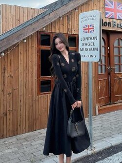 เดรสสีดำสุภาพ เรียบหรู ดูดี เหมาะกับทุกโอกาส | เดรสผู้หญิงแฟชั่นสุภาพ