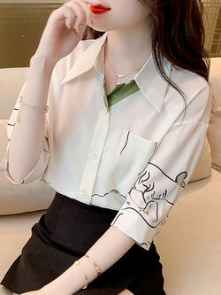 เสื้อลูกไม้ แขนสั้น