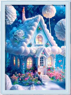 ชุดปักครอสติช รูปบ้าน สอบถามขนาดและสั่งซื้อได้ที่ LINE