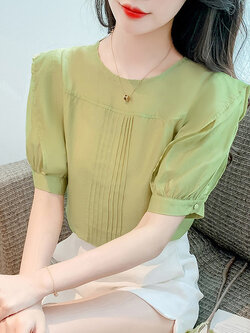 เสื้อลูกไม้ แขนสั้น