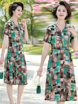 เดรสวัยผู้ใหญ่40-60ปี เดรสคุณแม่ ชุดเดรสทำงานวัยผู้ใหญ่ แบรนด์ MAMA DRESS