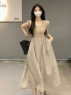 เดรสแขนสั้น มีไซส์ L-4XLอก 38-47 นิ้ว ใส่ได้ทั้งสาวหุ่นดีน่ารักจนถึงสาวอวบพลัสไซส์ จัดส่งฟรี! ทักแชทสั่งซื้อ