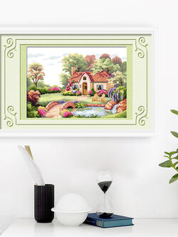 ชุดปักครอสติช รูปบ้าน สอบถามขนาดและสั่งซื้อได้ที่ LINE