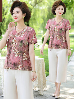 เสื้อผ้าคุณแม่วัย 60 เสื้อคนแก่ผู้หญิงวัย60