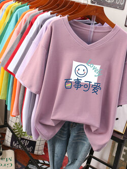 เสื้อยืดคอตตอน สกรีนลายน่ารัก มีหลากหลายสี ส่งฟรีทั่วไทย BY JIMIAO