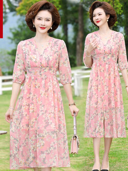 เดรสวัยผู้ใหญ่40-60ปี เดรสคุณแม่ ชุดเดรสทำงานวัยผู้ใหญ่ แบรนด์ MAMA DRESS