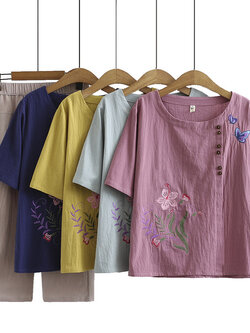 เสื้อลินินสไตล์ผู้ใหญ่ เสื้อคุณแม่ เสื้อผู้ใหญ่ แบรนด์ LININ