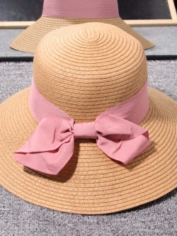 หมวกสาน หมวกสาน หมวกไปเที่ยงทะเล หมวกปานามาผู้หญิง