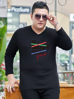 เสื้อยืดผู้ชายอ้วน S-5XL(อกเสื้อ39-51นิ้ว)