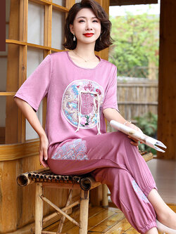 เสื้อผ้าคุณแม่วัย 60 เสื้อคนแก่ผู้หญิงวัย60