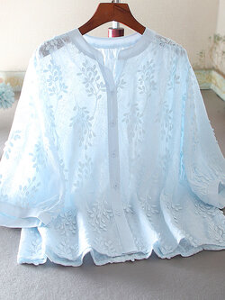 เสื้อลินิน เสื้อผ้าฝ้ายลินิน เสื้อเชิ้ตผ้าลินิน ปักลายสวยๆด้วยด้าย สไตล์VINTAGE