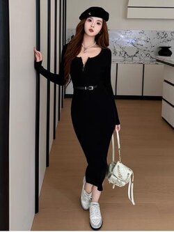 เดรสสีดำสุภาพ เรียบหรู ดูดี เหมาะกับทุกโอกาส | เดรสผู้หญิงแฟชั่นสุภาพ