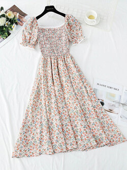 เดรสชีฟอง เดรสลายดอกไม้ Fairy House