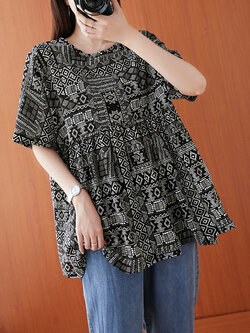 เสื้อผ้าฝ้ายสไตล์วินเทจ ใส่ตั้งแต่สาวผอม-สาวอวบ น้ำหนักตัว50-90 กิโลกรัม By Meimei plus size