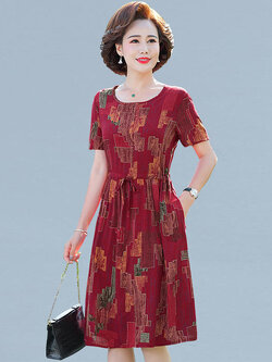 เดรสวัยผู้ใหญ่40-60ปีเดรสคุณแม่