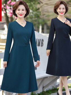 เดรสวัยผู้ใหญ่40-60ปี เดรสคุณแม่ ชุดเดรสทำงานวัยผู้ใหญ่ แบรนด์ MAMA DRESS