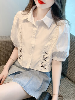 เสื้อเชิ้ตผู้หญิงใส่ทํางาน 390 บาทต่อชิ้น ฟรีค่าจัดส่ง