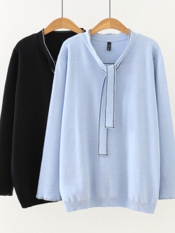 เสื้อกันหนาวคนอ้วน เสื้อกันหนาวสาวอ้วน เสื้อกันหนาวคนอวบ เสื้อกันหนาวแขนยาวสำหรับสาวอวบ อ้วน