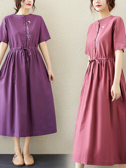 เสื้อผ้าฝ้าย เสื้อผ้าลินิน สไตล์ฤดูร้อน BY Lian Zhi Cotton and linen art สไตล์VINTAGE มีขนาดไซส์อกประมาณ 35-40 นิ้ว