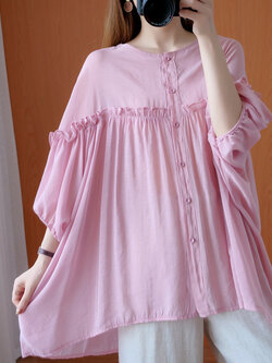 เสื้อผ้าฝ้ายสไตล์วินเทจ ใส่ตั้งแต่สาวผอม-สาวอวบ น้ำหนักตัว50-90 กิโลกรัม By Meimei plus size