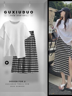 เดรสแขนสั้นมีไซส์L-4XLอก38-47นิ้ว