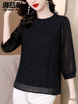 เสื้อชีฟอง เสื้อแฟชั่นสุภาพสตรีวัยผู้ใหญ่ มีไซต์ อก34นิ้ว-43นิ้ว