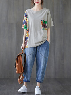 เสื้อผ้าฝ้ายสไตล์วินเทจ Meimei plus size