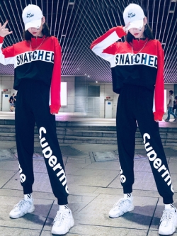 ชุดวอร์ม สูทเกาหลี Jumpsuit ชุดจั้มสูท ชุดเซท 2 ชิ้น ชุดกีฬาผู้หญิง ชุดออกกำลังกาย เสื้อกันหนาว ชุดวอร์มคู่