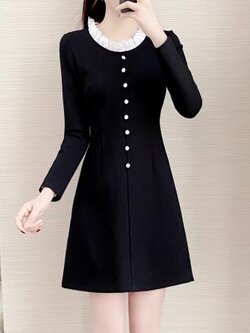 เดรสสีดำสุภาพ เรียบหรู ดูดี เหมาะกับทุกโอกาส | เดรสผู้หญิงแฟชั่นสุภาพ