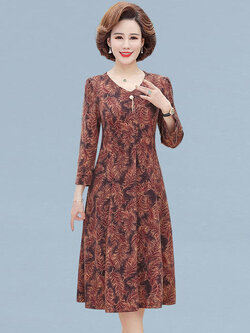 เดรสวัยผู้ใหญ่40-60ปีเดรสคุณแม่