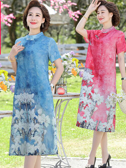 เดรสวัยผู้ใหญ่40-60ปี เดรสคุณแม่ ชุดเดรสทำงานวัยผู้ใหญ่ แบรนด์ MAMA DRESS